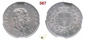 VITTORIO EMANUELE II (1861-1878) 2 Lire 1863 "stemma". Torino MIR 1083d Pagani 507 Ag g 10 circa mm 27 • Ex Collezione Demicheli, asta Varesi 55 del 2...