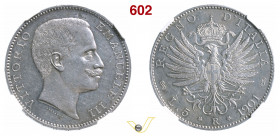 VITTORIO EMANUELE III (1900-1946) 5 Lire 1901 Roma MIR 1134a Pagani 706 Ag g 25 circa mm 37 • Moneta ufficialmente coniata in soli 114 esemplari (NGC ...