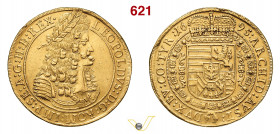 AUSTRIA - LEOPOLDO I (1657-1705) 10 Dukat 1695 Hall Au g 34,53 mm 43 • Coniazione postuma/Restrike (probabilmente del XIX Secolo)