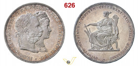 AUSTRIA - FRANCESCO GIUSEPPE I D'ASBURGO-LORENA (1848-1916) Doppelgulden 1879 "Nozze d'argento con Sissi". Wien Dav. 31 Ag g 24,70 mm 36 FDC