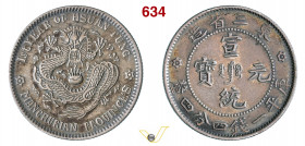 CINA - Manciuria - 20 Cents A. 1 (1909) Kr. Y.213.2 Ag g 5,08 mm 23 BB÷SPL