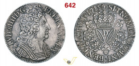 FRANCIA - LUIGI XIV (1643-1715) Scudo 1715 D Lyon Gad. 577 Kr. 650.1 Ag g 30,58 mm 40 q.SPL