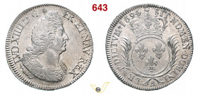 FRANCIA - LUIGI XIV (1643-1715) Scudo alle palme 1695 A (5 su 4). Parigi Gad. 217 Kr. 298.16 Ag g 26,86 mm 42 SPL