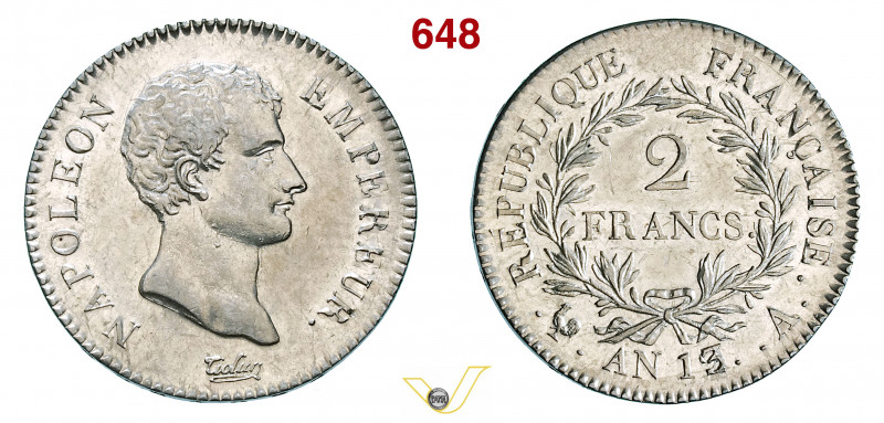 FRANCIA - NAPOLEONE I (1804-1814) 2 Franchi A. 13 "3 su 2". Parigi Kr. 656 Gad. ...