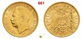 GERMANIA - Baden - FEDERICO II (1907-1918) 20 Marchi 1911 G. Fb. 3760 S. 3855 Au g 7,97 mm 22 SPL