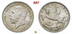 GRAN BRETAGNA - GIORGIO V (1910-1936) Corona 1935 Londra Spink 4048 Dav. 111 Ag g 28,29 mm 38 • Ex PCGS MS64 q.FDC