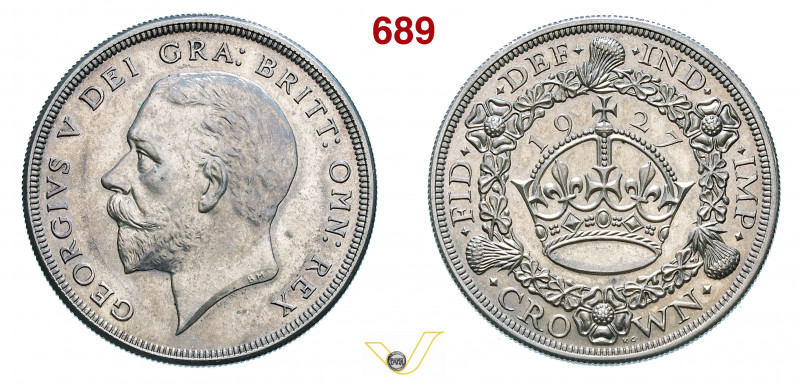 GRAN BRETAGNA - GIORGIO V (1910-1936) Crown 1927 Proof. Londra S. 4036 Ag g 28,2...