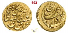 IRAN - NASIR AL-DIN, Shah Qajar (1848-1896) Toman (data non leggibile) Dar al-Mulk, Tabaristan Kr. 853 Au g 3,41 mm 17 • Rovescio leggermente decentra...