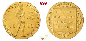 OLANDA - GUGLIELMO II (1840-1849) 1 Ducato 1849. Kr. 83.1 Au g 3,50 mm 21 SPL