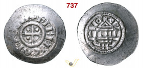 VENEZIA - BERENGARIO I, Imperatore (914-924) Denaro scodellato MEC 1020 Ag g 1,30 mm 21 R • Ex Numismatica Picena. BB+