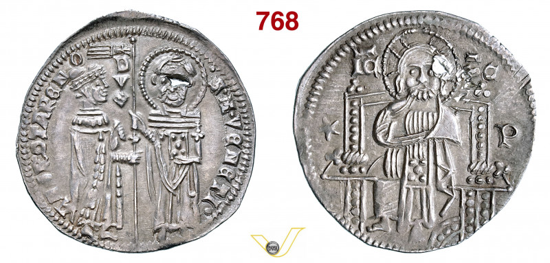 VENEZIA - ANDREA CONTARINI (1368-1382) Grosso di II tipo, sigla P Paolucci 2 Ag ...