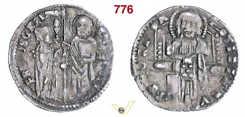 VENEZIA - FRANCESCO FOSCARI (1423-1457) Grossetto Paolucci 4 Ag g 1,34 mm 20 RR ...