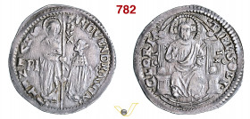 VENEZIA - ANDREA VENDRAMIN (1476-1478) Marcello o Mezza Lira, sigle PI M Paolucci 3 Ag g 3,20 mm 26 • Ex Varesi 58, "Venecias" n. 118 q.SPL