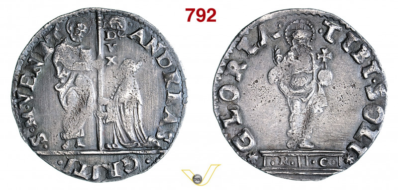 VENEZIA - ANDREA GRITTI (1523-1538) Mocenigo o LIra, sigle R C Paolucci 5 Ag g 6...