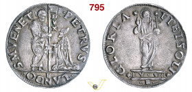 VENEZIA - PIETRO LANDO (1539-1545) Mocenigo o LIra, sigle V S Paolucci 5 Ag g 6,40 mm 33 • Bella patina. Ex Varesi 58, "Venecias" n. 162 BB+