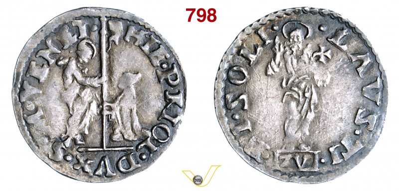 VENEZIA - GEROLAMO PRIULI (1559-1567) 4 Soldi, sigle Z V Paolucci 9 Ag g 1,05 mm...