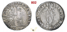 VENEZIA - SEBASTIANO VENIER (1577-1578) 40 Soldi con S. Giustina, sigle H M Paolucci 4 Ag g 9,05 mm 32 R • Ex Varesi 58, "Venecias" n. 207 BB
