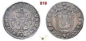 VENEZIA - GIOVANNI I CORNER (1625-1629) Scudo della croce da 140 Soldi, sigle F M Paolucci 9 Ag g 31,63 mm 42 • Ex Varesi 58, "Venecias" n. 261 BB+
