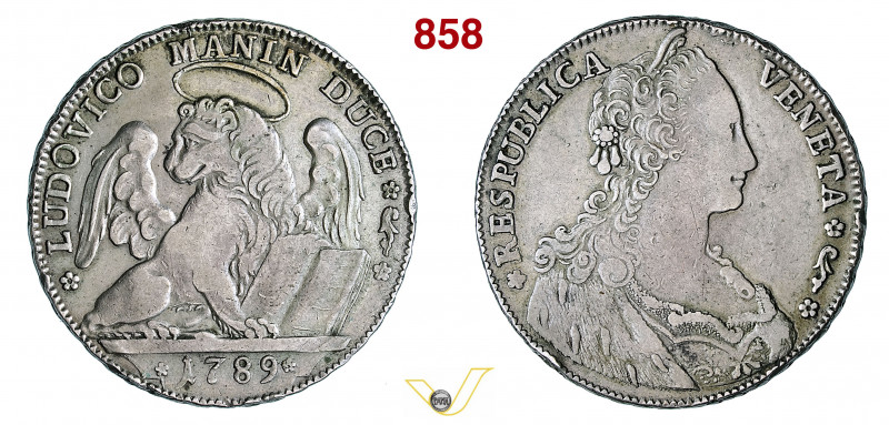 VENEZIA - LUDOVICO MANIN (1789-1797) Tallero per il Levante 1789 Paolucci 35 Ag ...