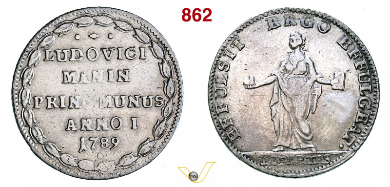VENEZIA - LUDOVICO MANIN (1789-1797) Osella 1789 A. I Paolucci 272 Ag g 9,76 mm ...