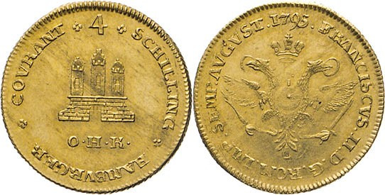HAMBURG - LÜBECK - SCHLESWIG-HOLSTEIN
Hamburgische Prägungen in Gold
2 Dukaten...