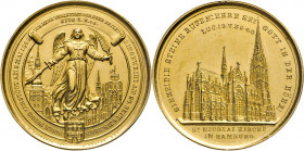 HAMBURG - LÜBECK - SCHLESWIG-HOLSTEIN
Hamburgische Prägungen in Gold
„Bank-Portugaleser“ zu 10 Dukaten 1863 (v. Lorenz nach Entwurf von Otto Speckte...