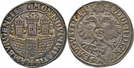 HAMBURG - LÜBECK - SCHLESWIG-HOLSTEIN
Hamburgische Münzen in Silber
Reichstaler 1610. Mzz. Mohrenkopf. Titel Rudolf II. Stadtburg, Jahreszahlen zwis...