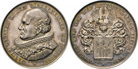 HAMBURG - LÜBECK - SCHLESWIG-HOLSTEIN
Sammlung von sog. Bürgermeisterpfennigen
Silbermedaille 1835 „Bürgermeisterpfennig“ (v. Held für Loos) auf den...