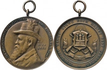 HAMBURG - LÜBECK - SCHLESWIG-HOLSTEIN
HAMBURGISCHE MEDAILLEN DES 17. BIS 21. JAHRHUNDERTS
Tragbare Bronzemedaille 1900 (v. J.v. Langa) auf die Wiede...