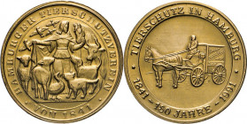 HAMBURG - LÜBECK - SCHLESWIG-HOLSTEIN
HAMBURGISCHE MEDAILLEN DES 17. BIS 21. JAHRHUNDERTS
Bronzemedaille 1991 (unsigniert) des Hamburger Tierschutzv...