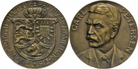 HAMBURG - LÜBECK - SCHLESWIG-HOLSTEIN
SCHLESWIG-HOLSTEIN
Kiel. Bronze-Prämien(?)-Medaille 1912 zur IV. milchwirtschaftlichen Provinzial-Ausstellung....