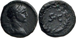 * ANTIKE WELT
Griechen
SYRIEN. Seleukidis u. Piera. Trajan, 98–117. AE 11 mm. Büste r. Rs. SC in Kranz. Slg. Lindgren III,1159. 1,17 g. Schöne Patin...