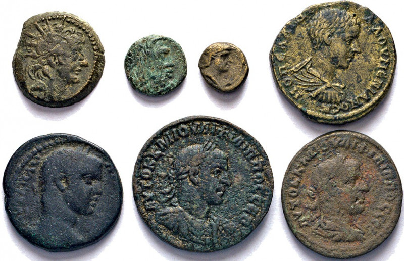ANTIKE WELT
Griechen
Sieben verschiedene Klein-Bronzen. Makedonische Könige 29...