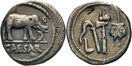 ANTIKE WELT
Römische Republik
C. Julius Caesar. Denar, 49, Heeresmünzstätte in...