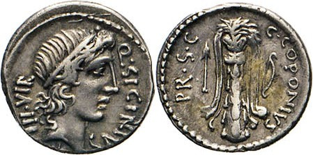 ANTIKE WELT
Römische Republik
Q. Sicinius, C. Coponius. Denar, 49, Pompeianisc...