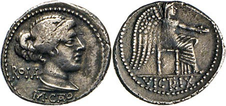 ANTIKE WELT
Römische Republik
M. Porcius Cato Uticensis. Denar 47/46, Heeresmü...