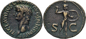 ANTIKE WELT
Römisches Reich
Claudius, 41–54. As. Minerva mit Schild und Speer n.r. zw. S-C. Kampm. 12.26. 10,41 g.
ss