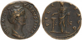 ANTIKE WELT
Römisches Reich
Sesterz, Rom. PIET-AS AVG. Stehende Pietas opfernd zw. S-C. Vgl. Kampm. 36.53. Paduaner nach Cavino. 26,56 g.
 ss+