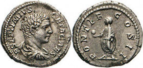 ANTIKE WELT
Römisches Reich
Denar, PONTIF COS II. Genius n.l. opfernd. Kampm. 53.22.1. 4,16 g.
vz
