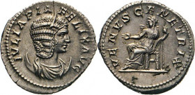 ANTIKE WELT
Römisches Reich
Antoninian, VENVS GENETRIX, Venus n.l. sitzend (unter Caracalla geprägt). Kampm. 50.80. 4,90g. 
ss-vz