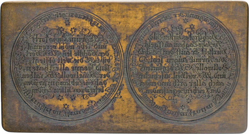 MEDAILLEN und PLAKETTEN
HISTORISCHE DRUCKPLATTEN
Sechs Druckplatten aus dem fü...