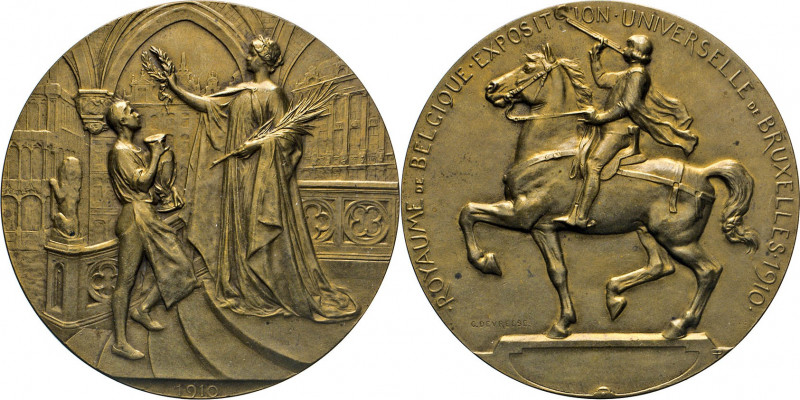 MEDAILLEN und PLAKETTEN
AUSLÄNDISCHE MEDAILLEN
BELGIEN.
Bronzemedaille 1910 (...