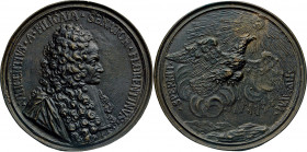 MEDAILLEN und PLAKETTEN
AUSLÄNDISCHE MEDAILLEN
ITALIEN. 
Florenz. Bronzegussmedaille o.J. (v. A. Selvi?) auf Vincentius von Filicaia (1642–1707), S...