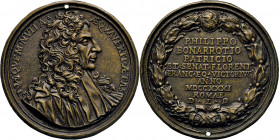 * MEDAILLEN und PLAKETTEN
AUSLÄNDISCHE MEDAILLEN
ITALIEN. 
Bronzegussmedaille 1731 (v. Antonio Montanti) auf den Florentiner Patrizier u. Senator F...