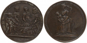 MEDAILLEN und PLAKETTEN
AUSLÄNDISCHE MEDAILLEN
RDR/ÖSTERREICH.
Maria Theresia, 1740–1780. Bronzemedaille 1742 auf die Pragmatische Sanktion. Rs. Vi...