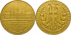 MEDAILLEN und PLAKETTEN
AUSLÄNDISCHE MEDAILLEN
RDR/ÖSTERREICH.
Goldbronze-Ehrenmedaille o.J. (v. Oskar Thiede der Bundeshauptstadt. Dieses vorliege...