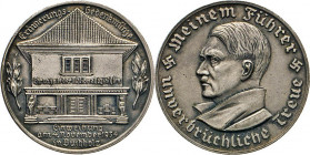 MEDAILLEN und PLAKETTEN
DEUTSCHE MEDAILLEN
DEUTSCHES REICH. 
Versilberte “Erinnerungs-Gedenkmünze” 1934 (Sign. O.T.) auf die Einweihung einer “Ehre...