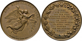 MEDAILLEN und PLAKETTEN
STÄDTEMEDAILLEN
Berlin. Bronzemedaille 1835 (v. Gube bei Loos) auf die Silberhochzeit des Joh. Patzig mit Auguste, geb. Fuch...