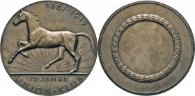 MEDAILLEN und PLAKETTEN
STÄDTEMEDAILLEN
Große Silbermedaille 1942 (v. W. Fritsch) auf das 75-jährige Jubiläum des Pferdesport-Clubs-UNION Hoppegarte...