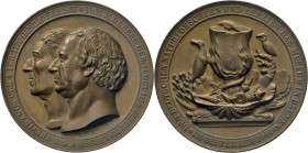 MEDAILLEN und PLAKETTEN
STÄDTEMEDAILLEN
Bremen. Bronzemedaille 1844 (v. Wilkens), den Teilnehmern der 22. Versammlung Deutscher Naturforscher und Är...